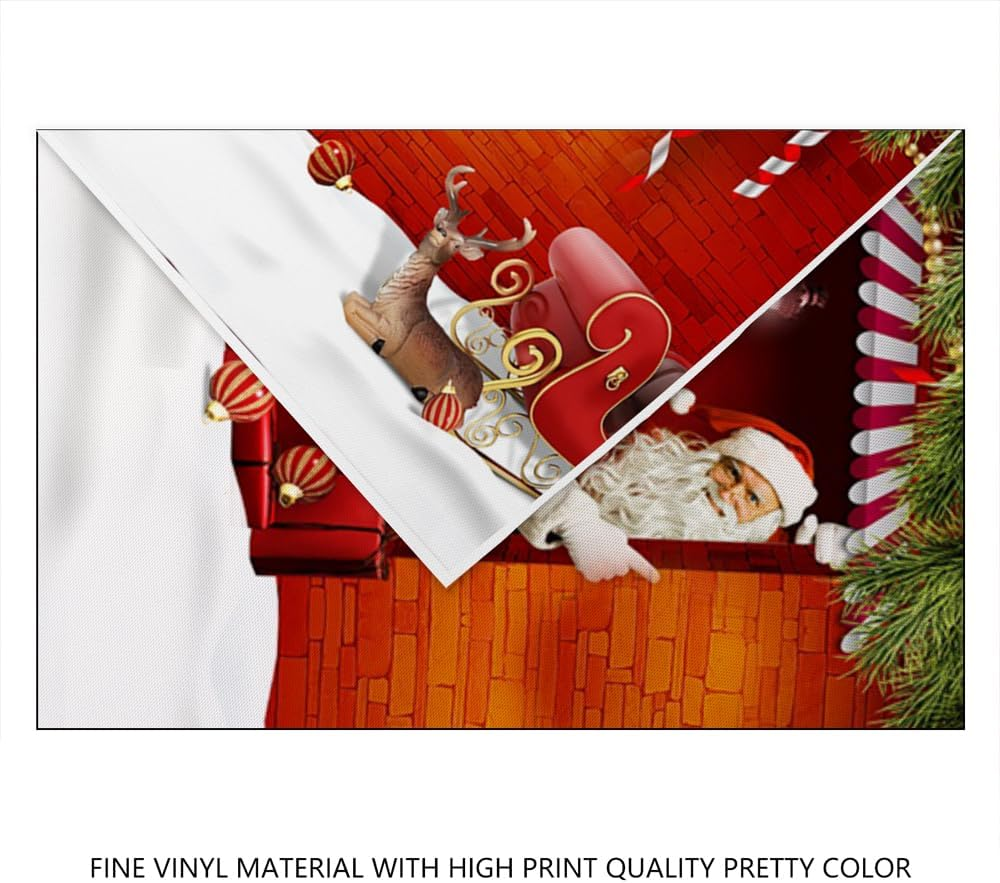 Yongfoto 2.2 X 1.5 M Vinyl Photo Background Santa Claus Gifts Christmas Photography Background for Photo Shoots Portrait Photos Party Children Wedding Photo Studio Props image number 4