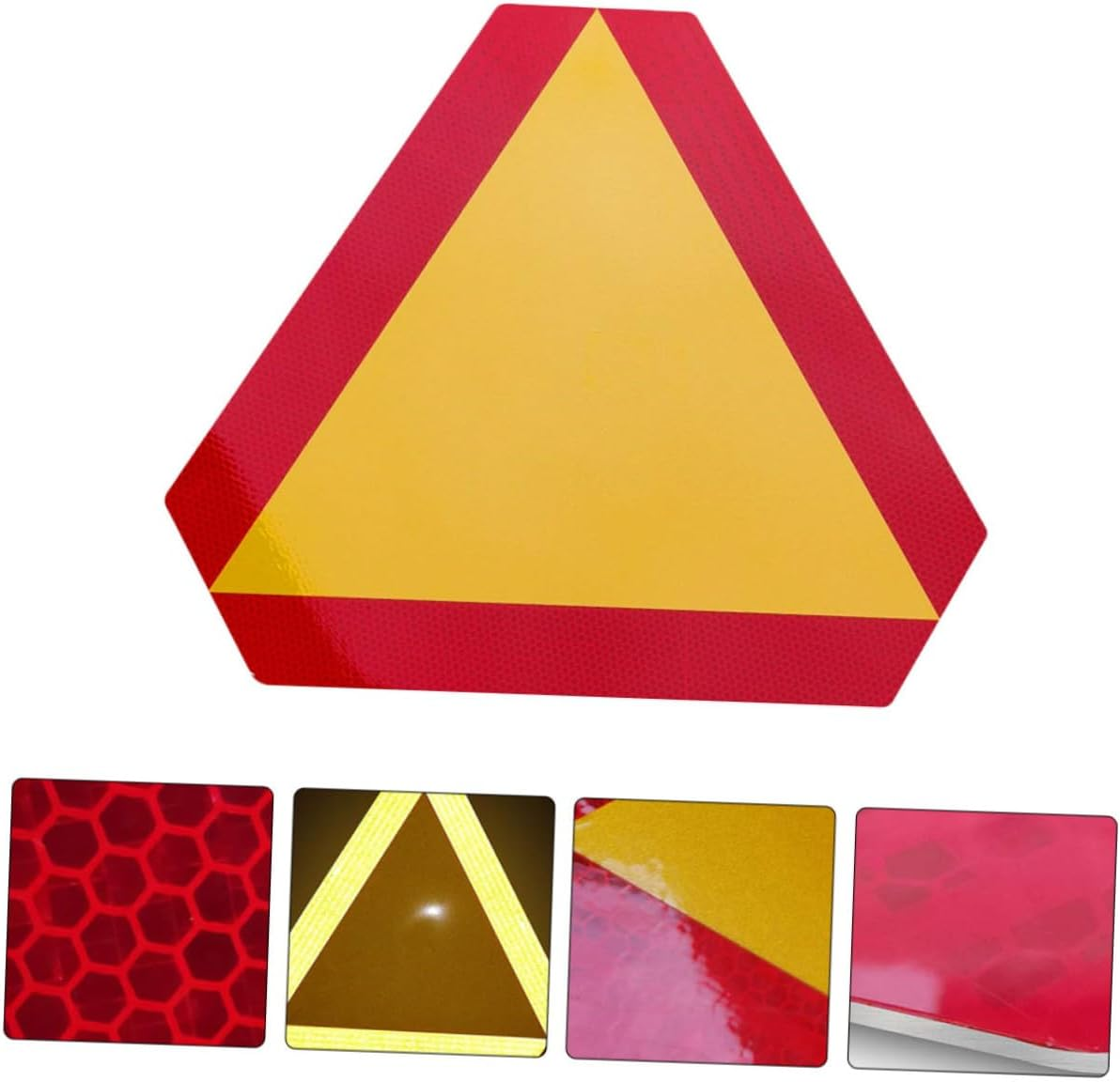 ULTECHNOVO Aluminum Car Reflector Road Reflectors for Car Slow Moving Vehicle Sign Triangle Sign Rear Reflective Board Warning Board image number 4