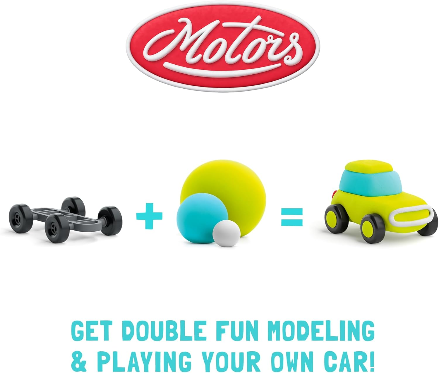 HEY CLAY Motors Eco Cars - Air Dry Clay Kit 6 Cans and Sculpting Tools with Fun Interactive Instructions App &ndash; Creative Set for Kids Ages 4-8
