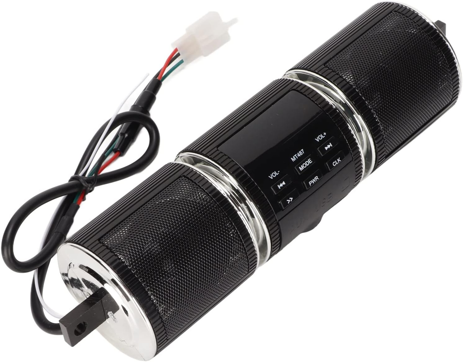 Motorcycle Speaker, Wireless Handlebar Speaker with Clock Display, 3W Sound Output, 110DB, for S Note Series (Black) image number 3