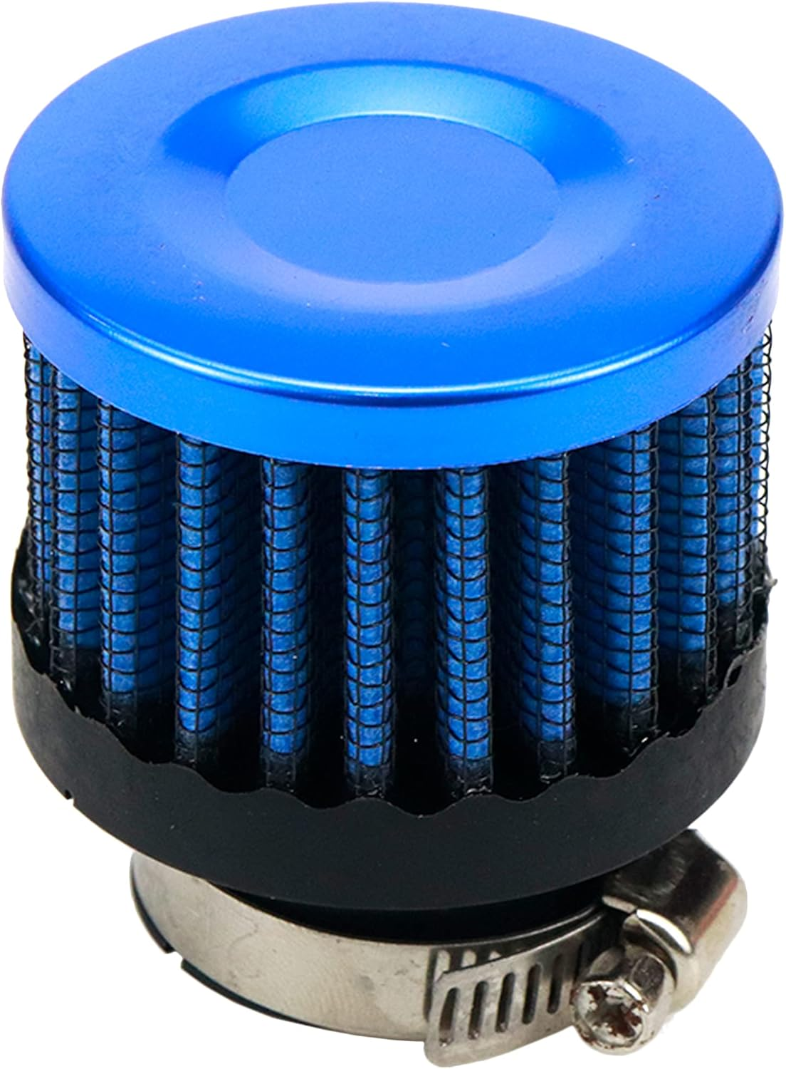 Modengzhe 24Mm Inlet Air Filter Replacement 21-38Mm Hose Clamp Cylindrical Air Mesh for Car Motorcycle ATV Cold Air Intake Modification (Red)