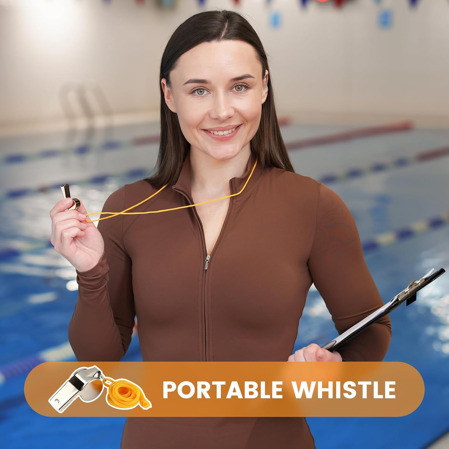 3Pcs Stainless Steel Referee Whistle with Durable Lanyard Producing Loud Crisp Sound for Sports Training Coaching Outdoor Games Fitness Hiking Camping Survival Emergency Durable Metal Whistles