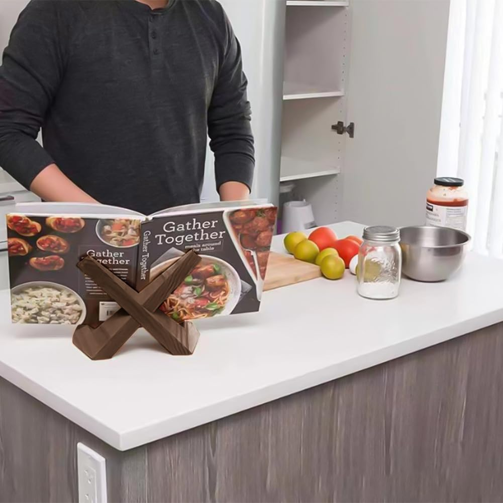 Meafeng 6.5 Inch Wooden Picture Frame Stand, Plate Display Stand, Tabletop Decorative Picture Stand for Display Collection (Wood Color) image number 3