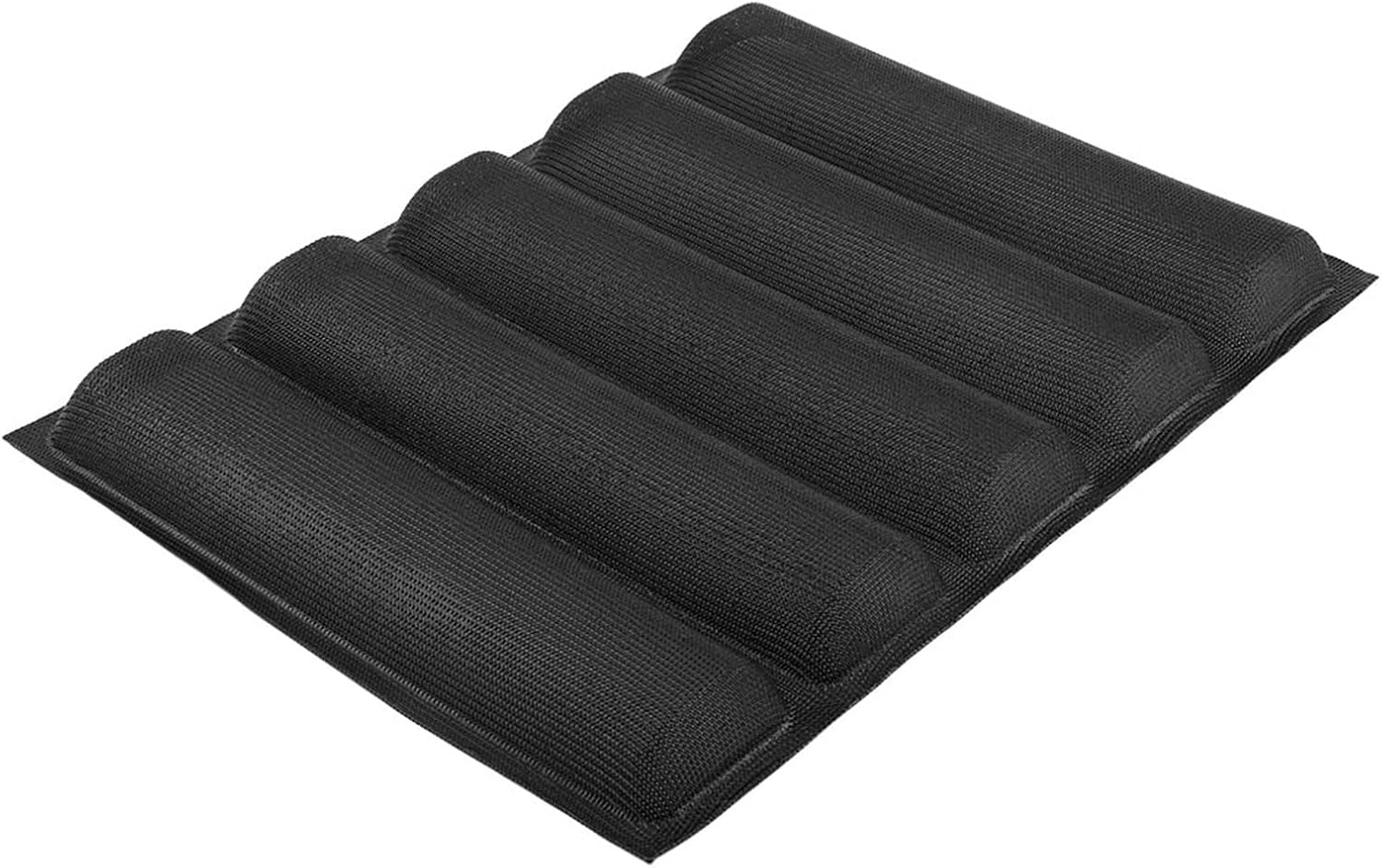 5 Individual Silicone Oblong Shape Bread Molds, Sandwich Baguette Making Accessories Baking Pan, French Bakeware Tray for Homemade Crispy Milk Rolls