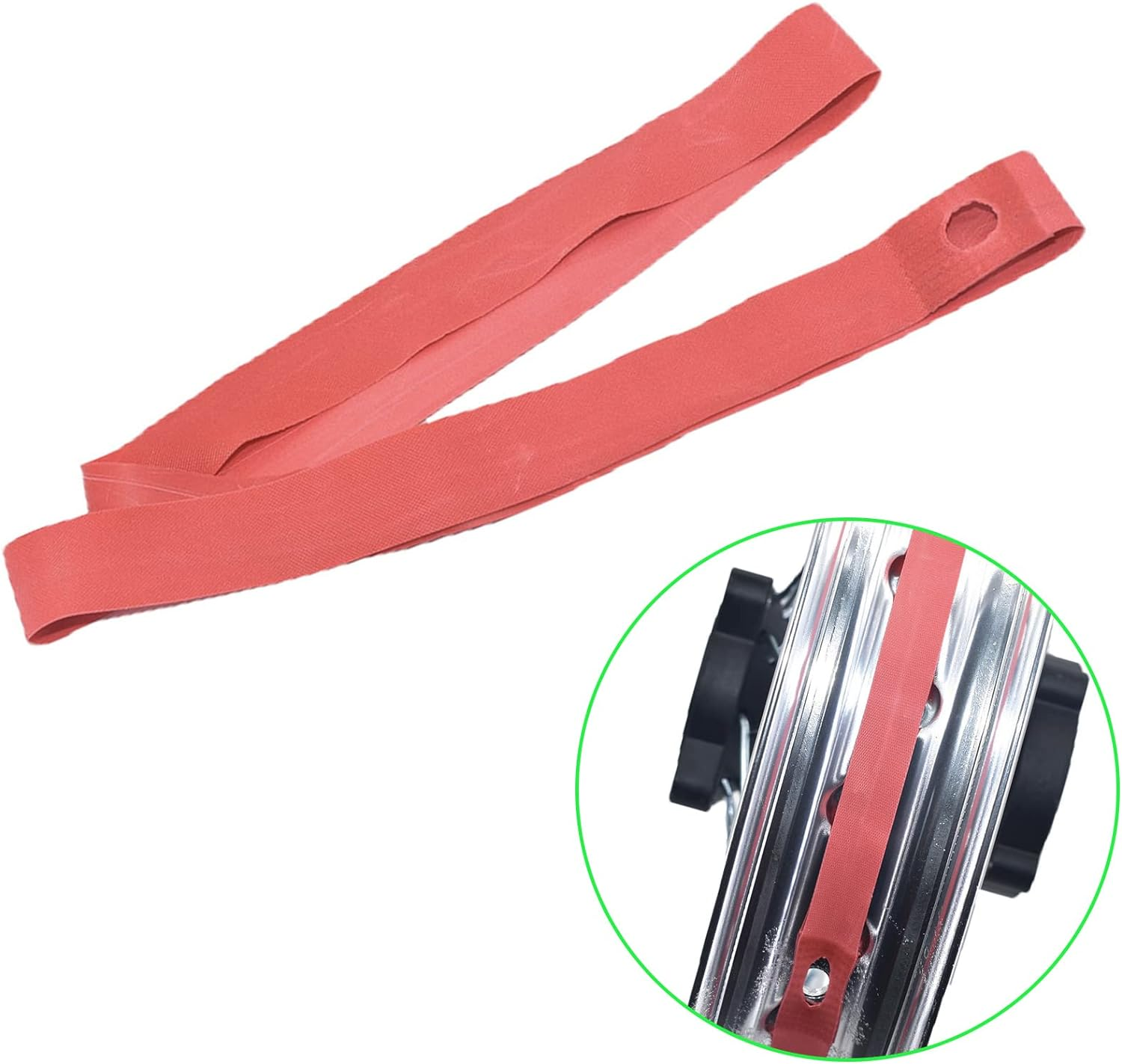 Bicycle Rim Strip, Bike Tire Liner, PVC, Red, 26'' image number 6