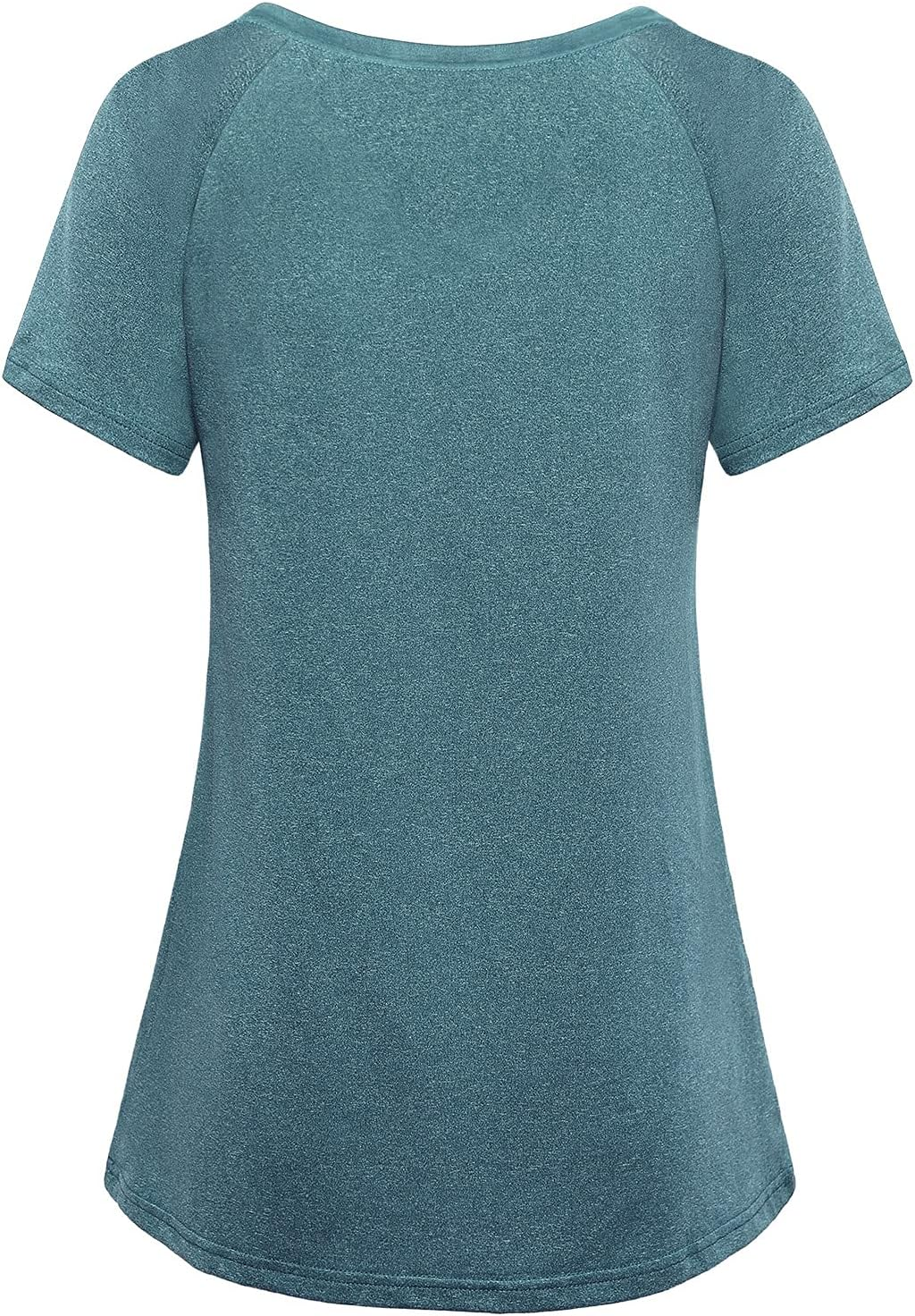 Vldnery Women'S Yoga Top Square Neck Loose Fit Athletic Moisture Wicking Quick Dry Running Workout Top image number 4