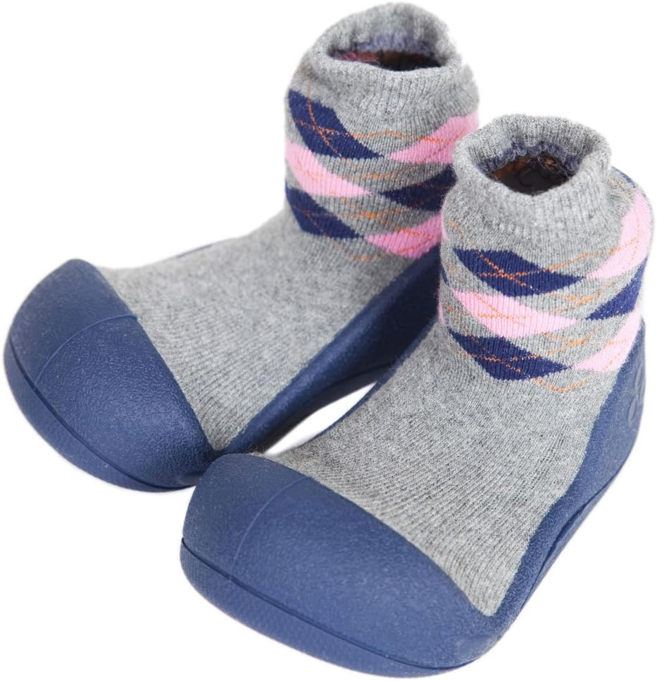 Attipas Argyle Baby Walker Shoes, Navy, Medium image number 5