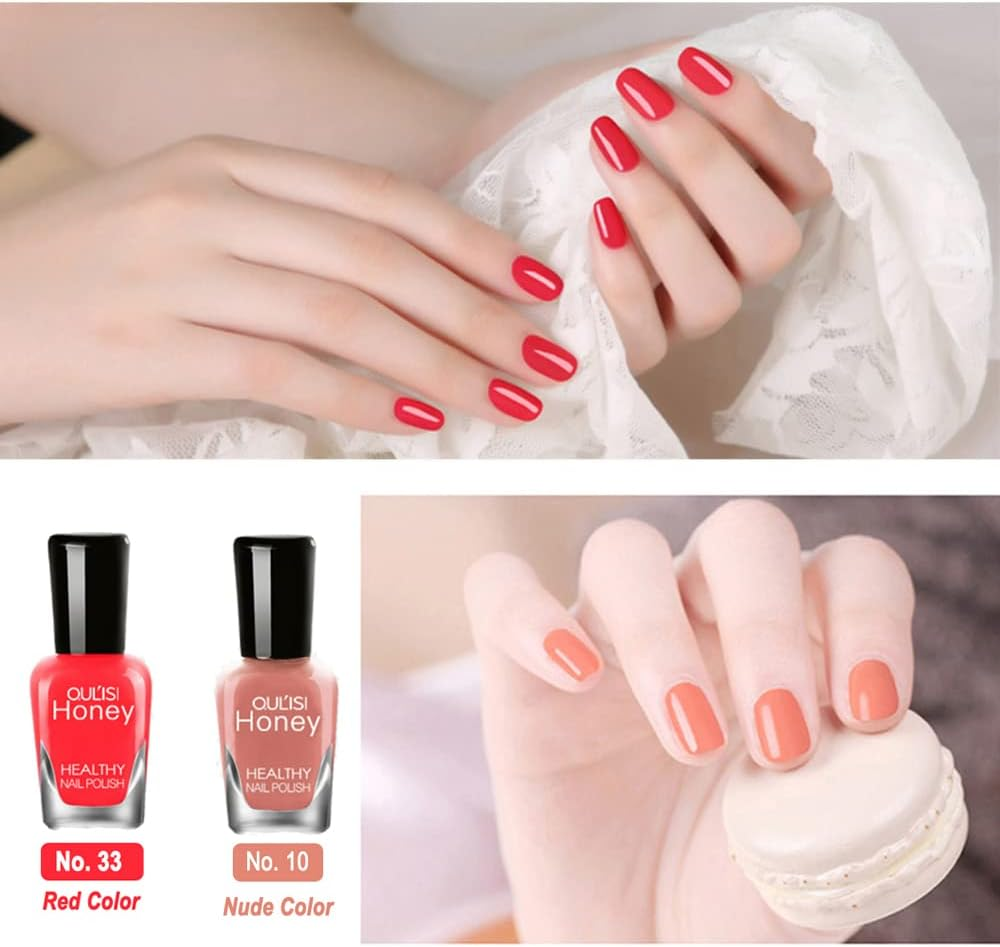 TEEROVA Nail Polish Set, Non-Toxic Nail Polish Easy Peel off & Quick Dry, Natural Odor Free Formula Water Based Nail Polish Gift Set (Set D (8MLX10)), Pack of 1 image number 6