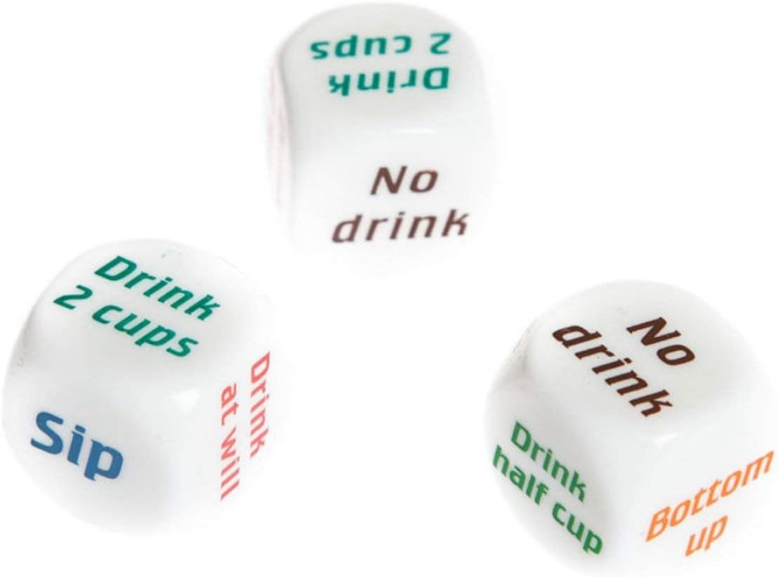 Drinking Dice Game, Drunk Frenzy Party Game for Adult, Bachelorette Game 3 Pcs image number 3