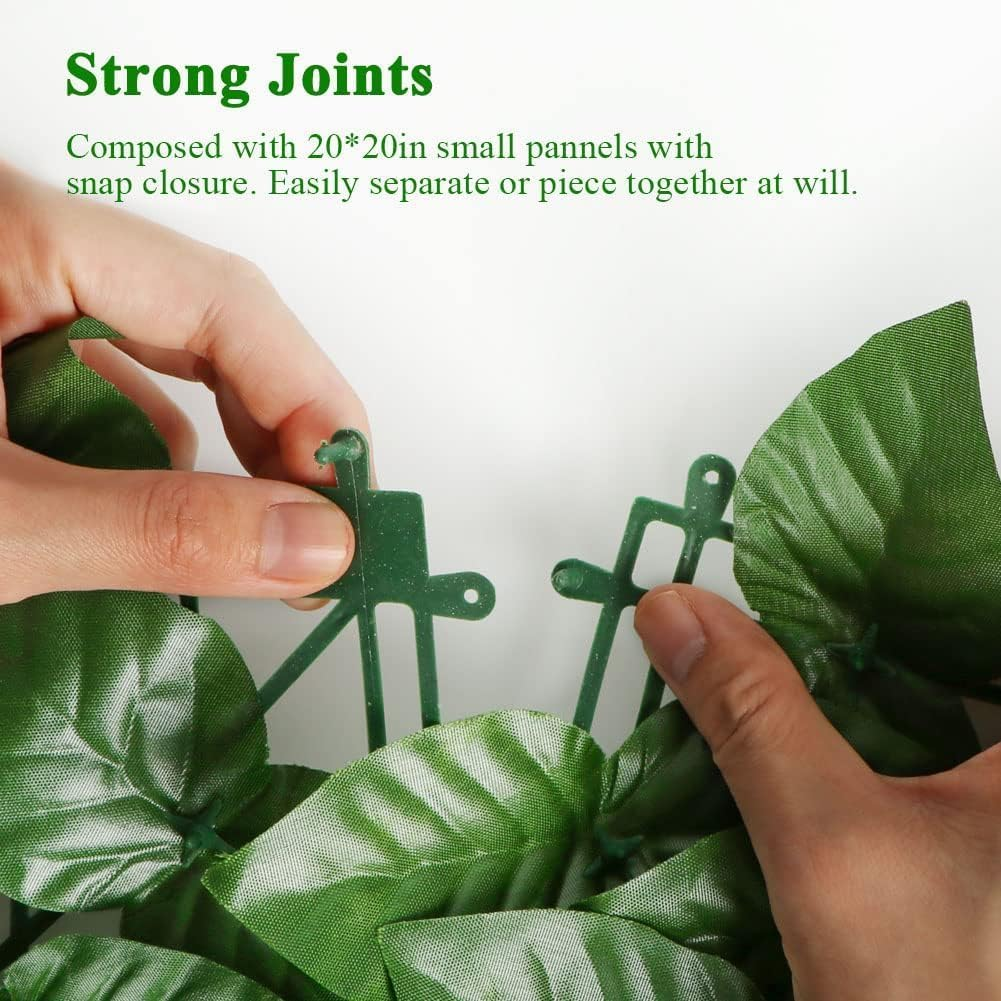 Artificial Ivy Privacy Screen for Fence, 1 * 3M Strengthened Joint Prevent Leaves Falling Off, Faux Hedge Panels Greenery Vines, Decorative Fence for Outdoor, Garden Green Vines A image number 2