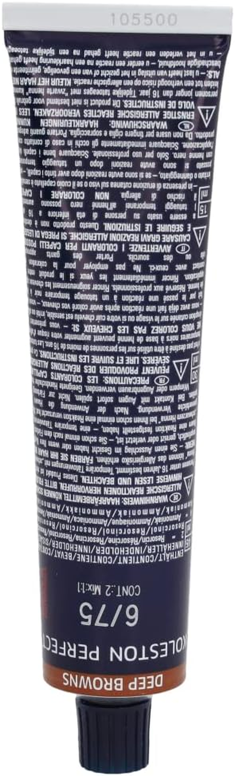 Wella Koleston Perfect Me+ Deep Brown Permanent Hair Colour Cream, No. 6/75 Dark Blonde Brown Mahogany, 60 Ml image number 1