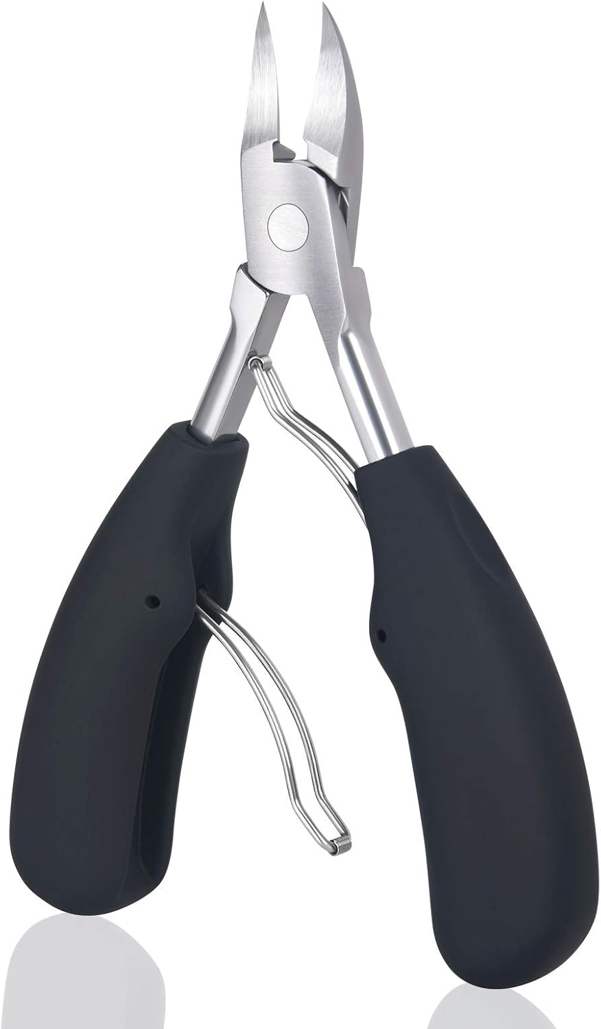 URAQT Toenail Clippers, Precision Nail Clippers Toenail Cutter for Thick or Ingrown Toenails, Heavy Duty Stainless Steel Cuticle Scissors Nail Nippers, with Protective Cover