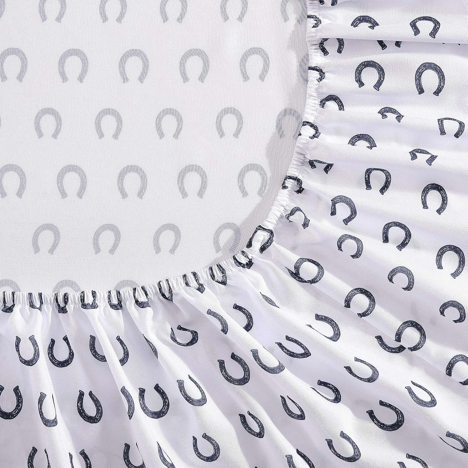 Wrangler- Queen Sheet Set, Silky & Lightweight Bedding Set, Casual Home D&eacute;cor (Horseshoe Dots Navy, Queen) image number 6