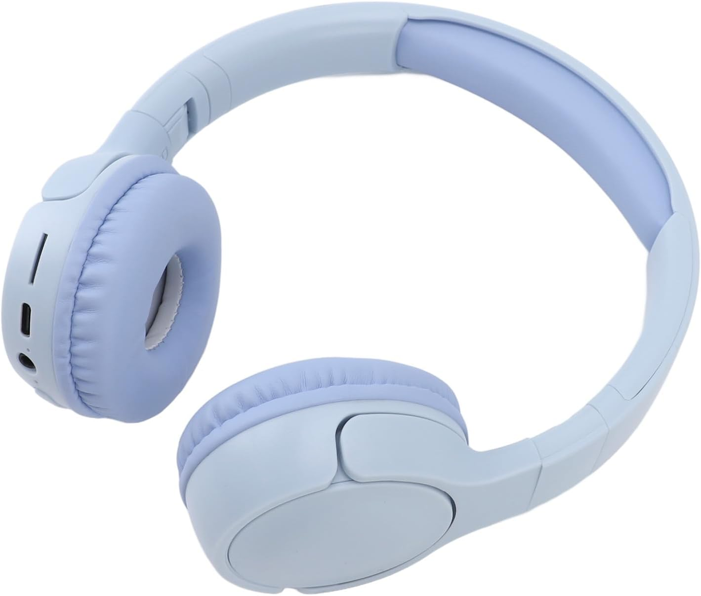 Elprico Wireless Bluetooth Headphones over Ear,Lightweight Folding Stereo Bass Bluetooth Headset with 3.5Mm Port,Bluetooth 5.3 Headphones for Travel Smartphone Computer Laptop (Blue) image number 3