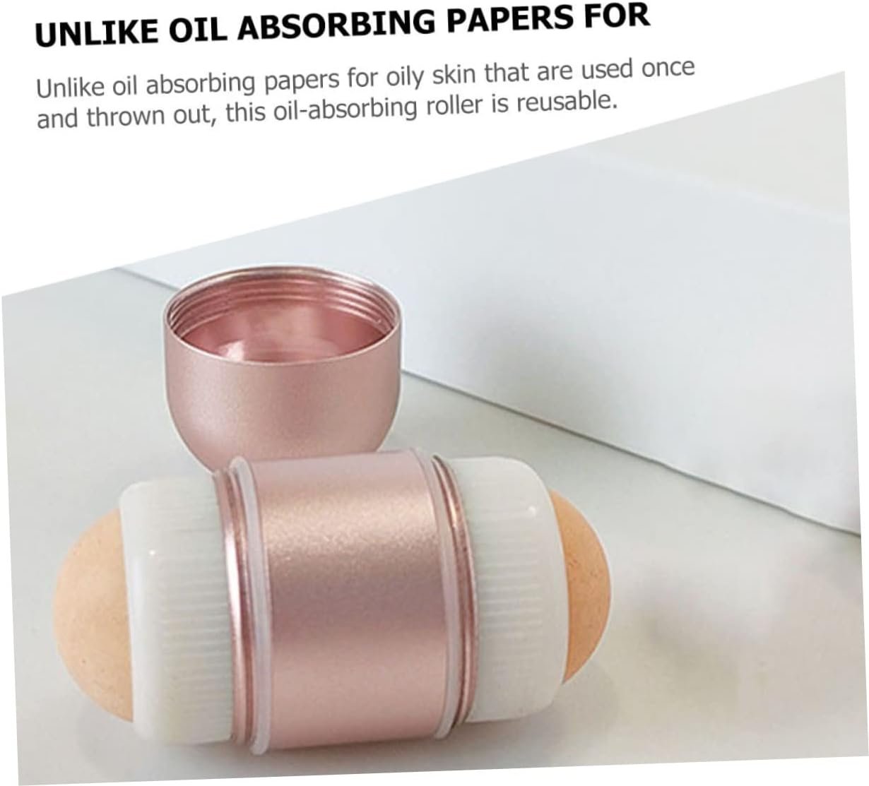 Beavorty Facial Skin Care Products Double-Head Volcanic Stone Oil Absorbing Stick Makeup Remover Oil-Orbing Rolling Volcanic Stone image number 2