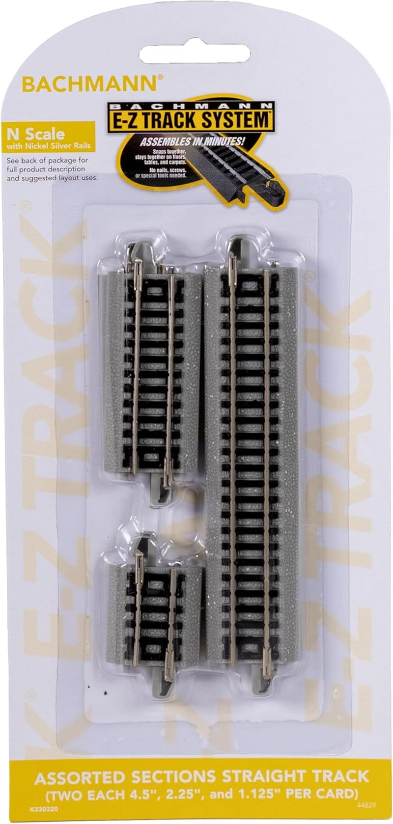 Bachmann Assortment Sections Straight Track (Short Pieces) - N Scale