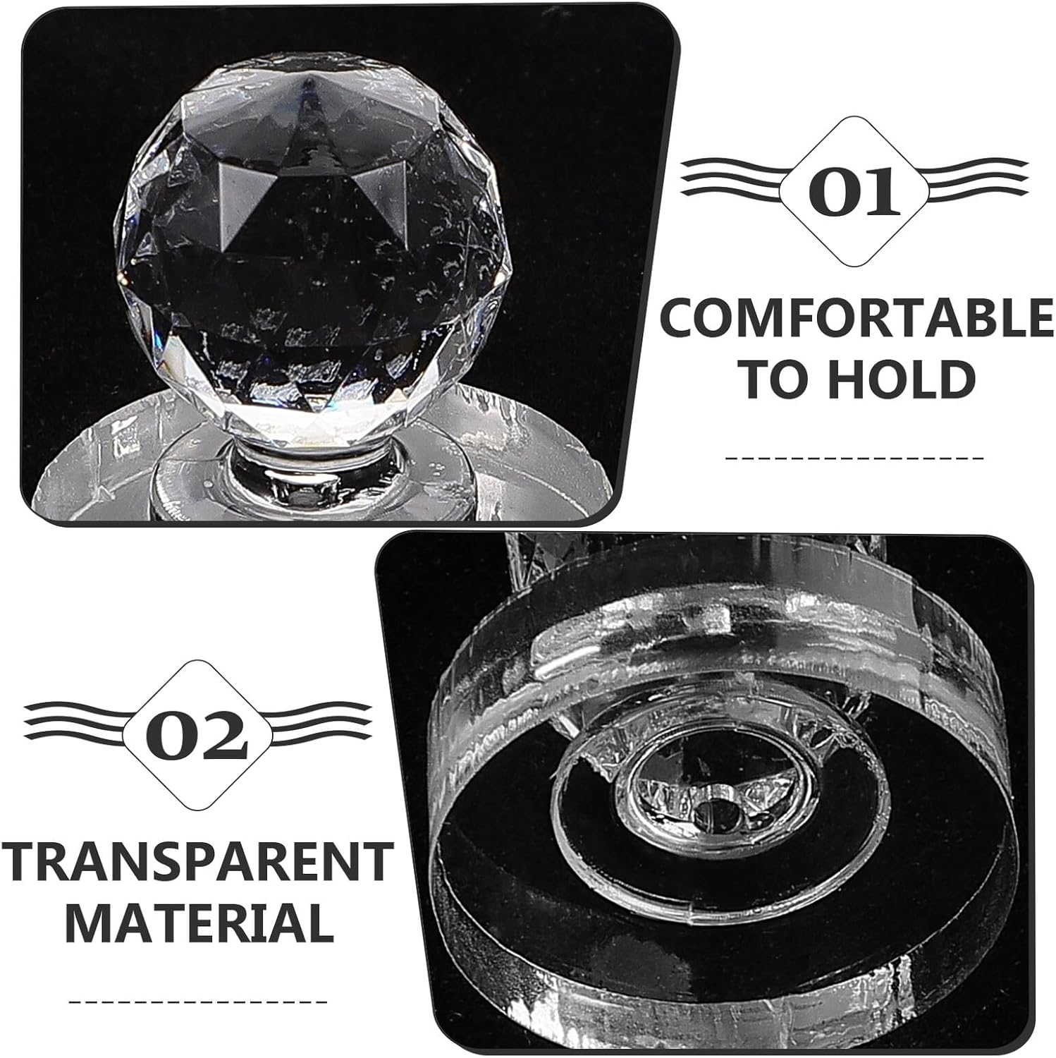 DOITOOL 3Pcs Depotting Tool Eyeshadow Blush Powder Pressing Tool Pressed Powder Stamper Eyeshadow Applicator Stamp Makeup Makeup Palette Repair Mold Transparent image number 4