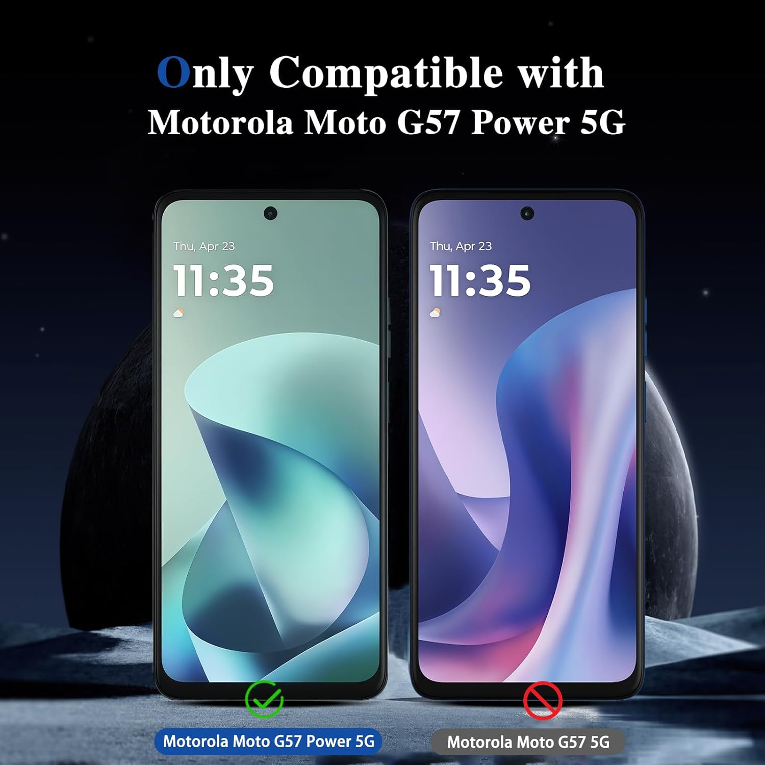 Heeyeal [2 Pack Tempered Glass Screen Protector for Motorola Moto G57 Power 5G, Anti-Scratch, Case Friendly, Fingerprint Support, 9H Hardness, Ultra HD Glass Protective Film for Moto G57 Power 5G image number 5