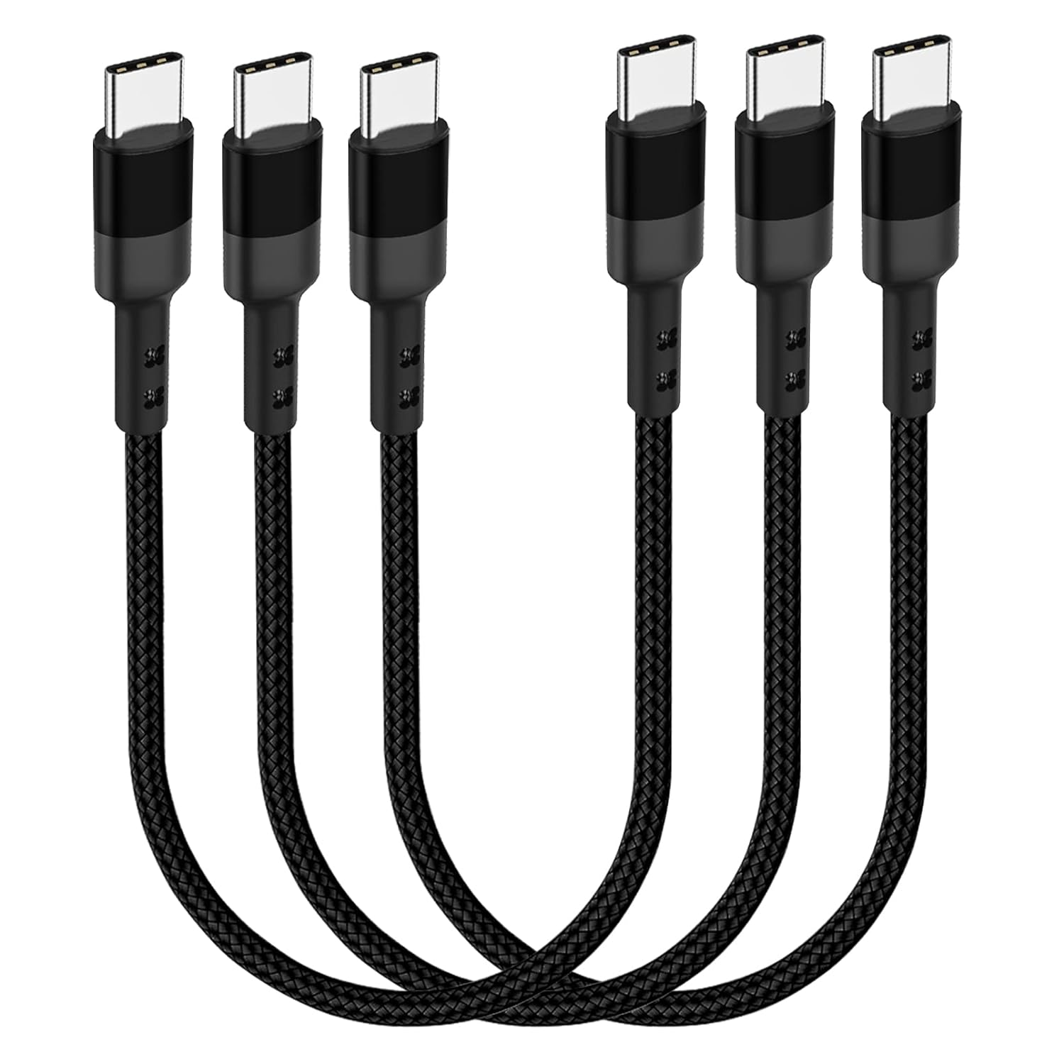 USB C to USB C Cable 1FT, 3-Pack 12 Inch 20V 3A Type C PD Fast Charging Cord Compatible with Samsung Galaxy S20/S9 Ultra Note 20, Pixel 4/3 XL, Macbook Air Ipad Pro 2020 image number 2