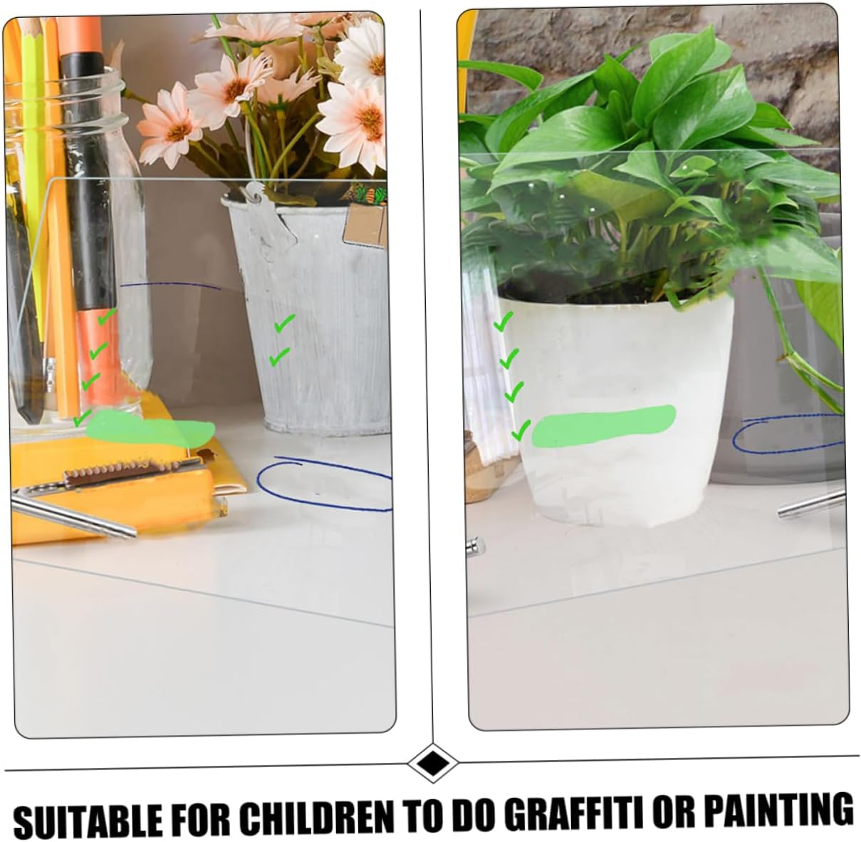 COHEALI 1Set Acrylic Memo Board Dry Erase Writing for Home Office Use Lightweight and Portable Note Board for Students and Professionals Includes Advertising image number 1