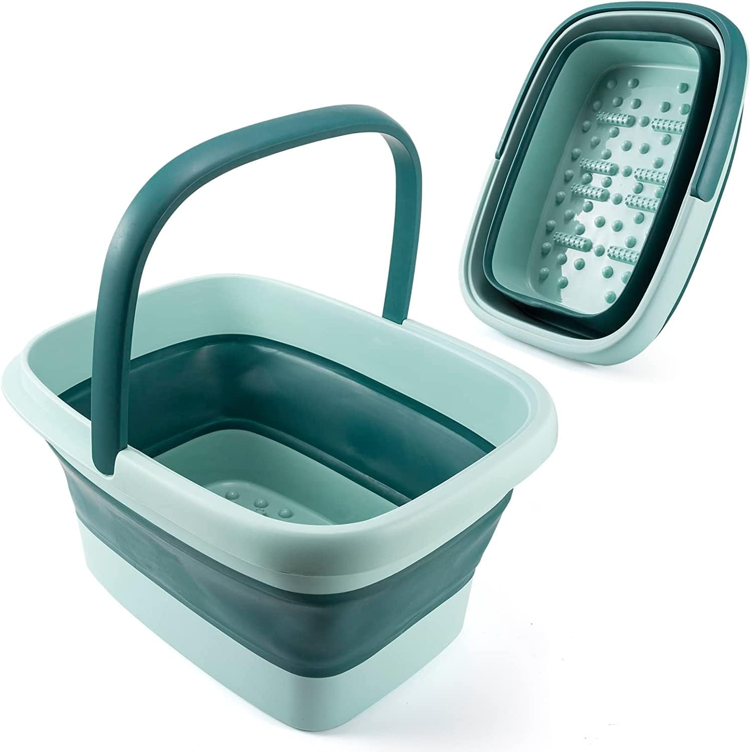 Collapsible Foot Bath, Soaking Tub with Portable Design and Handle, Massager Foot Soaking Bath Basin Feet to Help Sleep and Relax Tired Feet and Getting the Dead/Old Skin off Your Fee image number 3