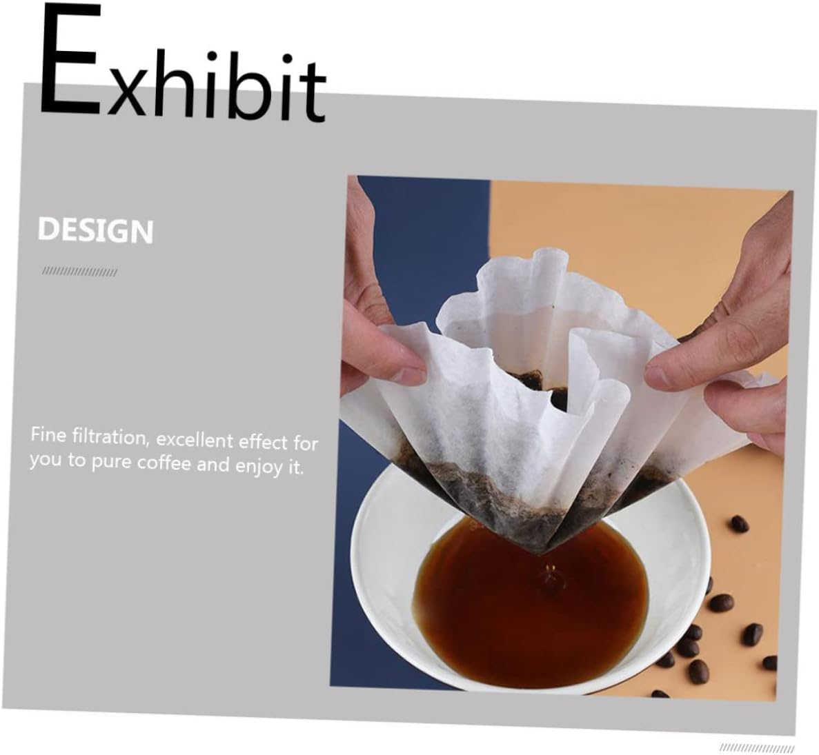 OKUMEYR 100Sheets Thickened Paper Filters for Tea Coffee Shape Tea Dripping Tools American Filter Bowl Paper Espresso Storage Bowl image number 6