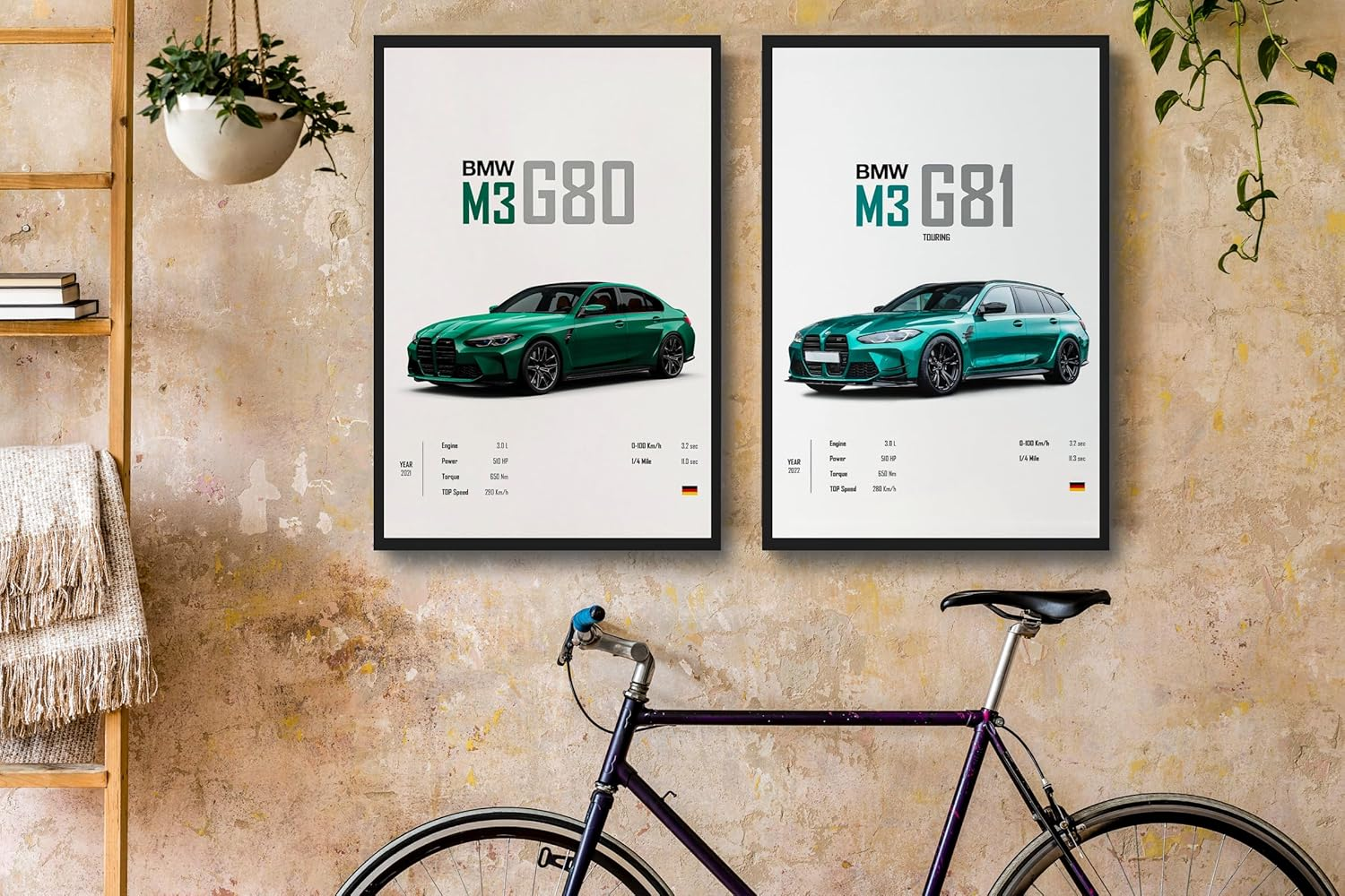 Dazongweihan 9Pcs Super Car Posters for Boys Room, Racing Car Wall Art for Men Guys, Sports Car Wall Decor, Race Cars Pictures Wall Decor for Bedroom Dorm Man Cave (Unframe,8X12Inch) (R1) image number 2