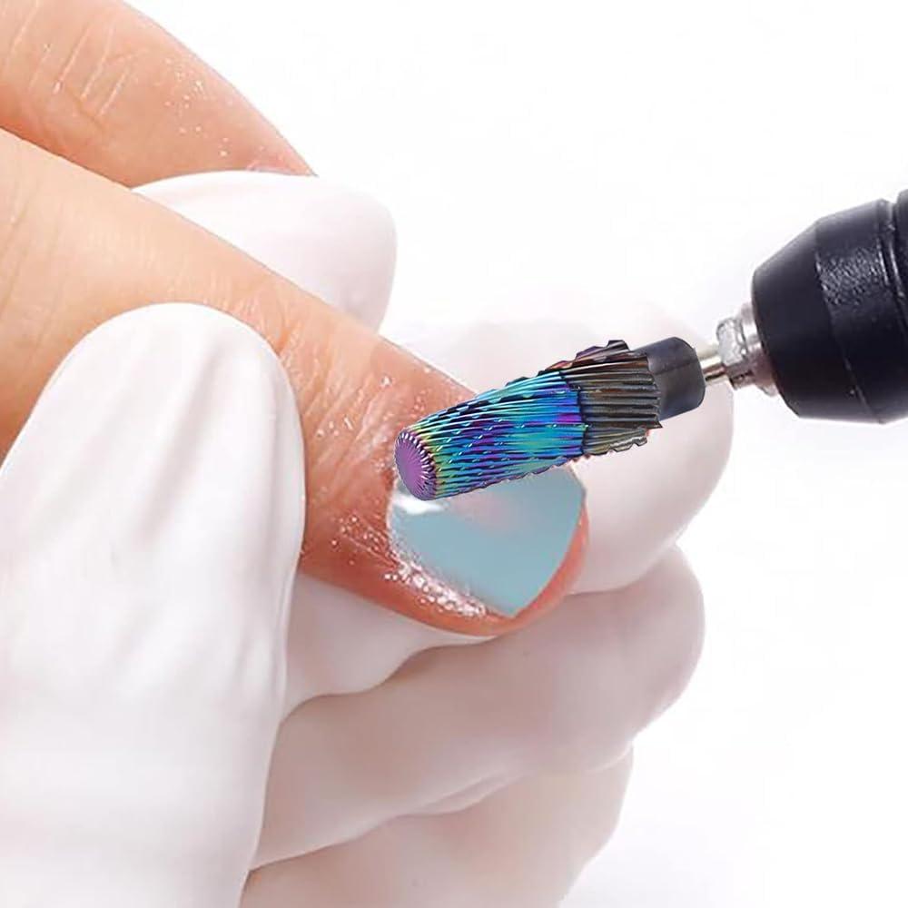 Yakamoz 5 in 1 Nail Drill Bit, 3/32" Shank Multifunctional Replacement Tungsten Steel Nail File Bits Remove Acrylic Hard Gel Nail Polishing Head for Electric Manicure Pedicure Drill Machine image number 5