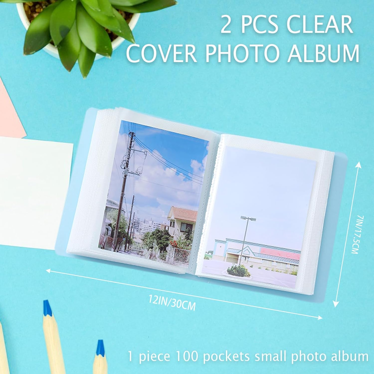 2-Pack of 4X6 Inch Small Photo Albums with Clear Covers - Each Holds 100 Photos image number 2