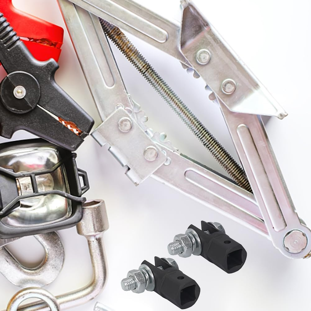 1/2'' Scissor Jack Adapter,Rv Trailer Socket for Drive Impact Wrench,Portable Scissor Jack Drill Adapter,Trailer Jack Drill Adapter,Drill Adaptor for Car,Trailer,Rv Accessory image number 2