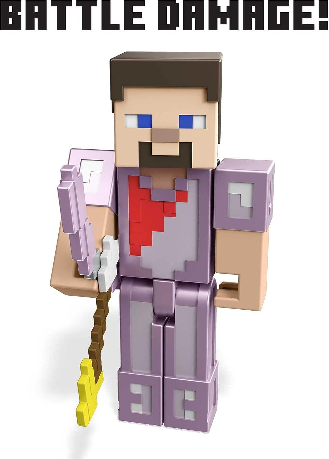 Mattel Minecraft Ultimate Ender Dragon Figure, 20-In Mist-Breathing Creature, plus 3.25-In Color-Change Steve Figure, Weapon, Amor and Battle Accessory, Gift for 6 Years Old and Up image number 1