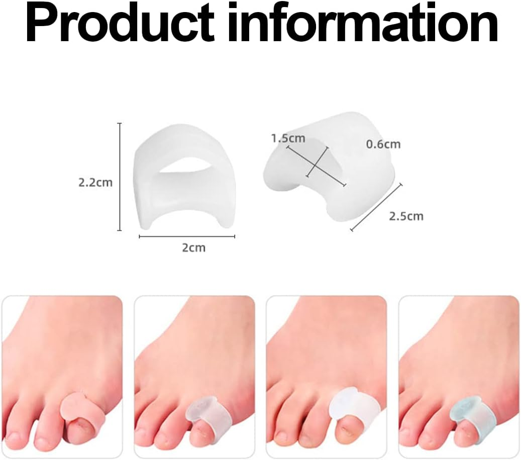 4 Pairs Toe Separator, Toe Separator, Toe Separator, Toe Separator, Toe Protection, Small Hammer Straighteners, Prevent Rubbing and Relieve Pressure (4 Colors) image number 4