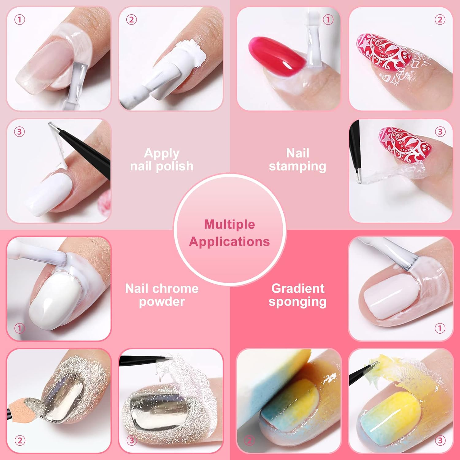 DRMODE Liquid Latex for Nails, Nail Latex Tape Peel off Fast Drying Nail Polish Barrier, Nail Cuticle Guard Protector for Fingers Nail Stamping with Tweezers for Nail Art