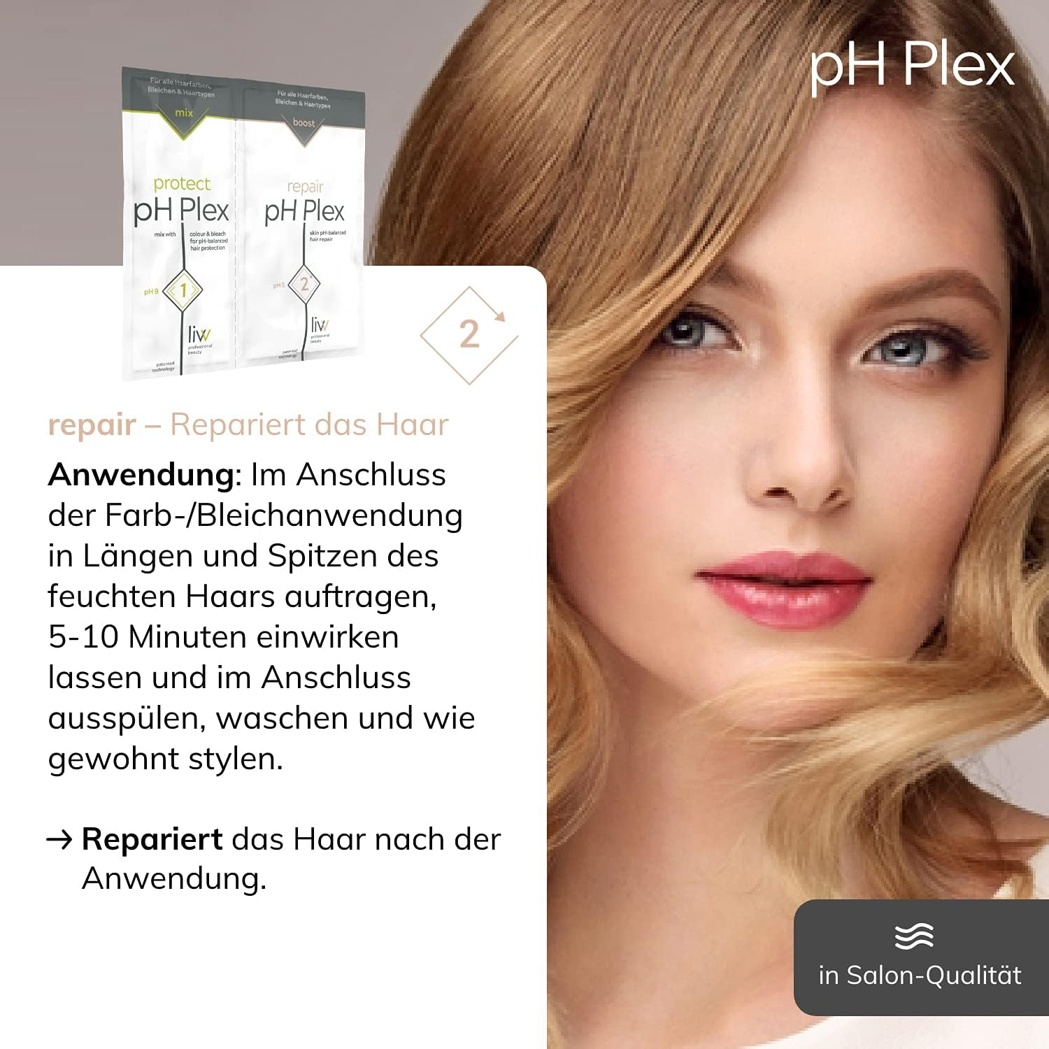 Ph Plex 1 Protect & 2 Repair - Hair Care System (10X) for Protection & Repair Colouring, Discolouring & Bleaching Repairs Damaged Hair for All Hair Types for Optimal Hair Feeling image number 1