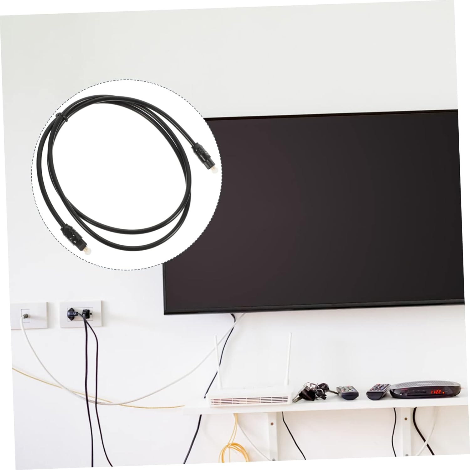 KICHOUSE 2Pcs Optical Audio Cable Male to Male High-Definition Cable for Tv Home Theater and Hi-Fi Audio Systems Durable Connectors Stable Transmission Quality image number 6