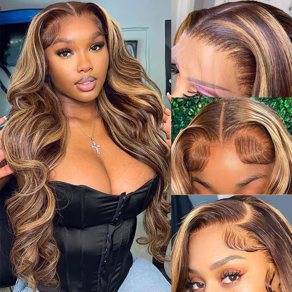 Pizazz 13X6 HD Lace Front Wig Human Hair Pre Cut 180 Density Brazilian Human Hair Wavy with Baby Hair Natural Rayite Co image number 5