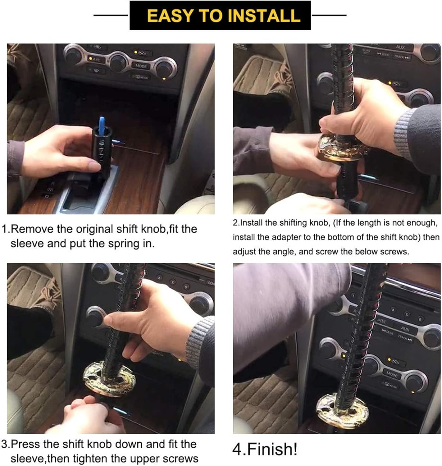 RYANSTAR Samurai Sword Automatic Shift Knob Universal for Lock/Button Automatic Transmission，Cool Katana Gear Shifter Metal Weighted Red&Black image number 5