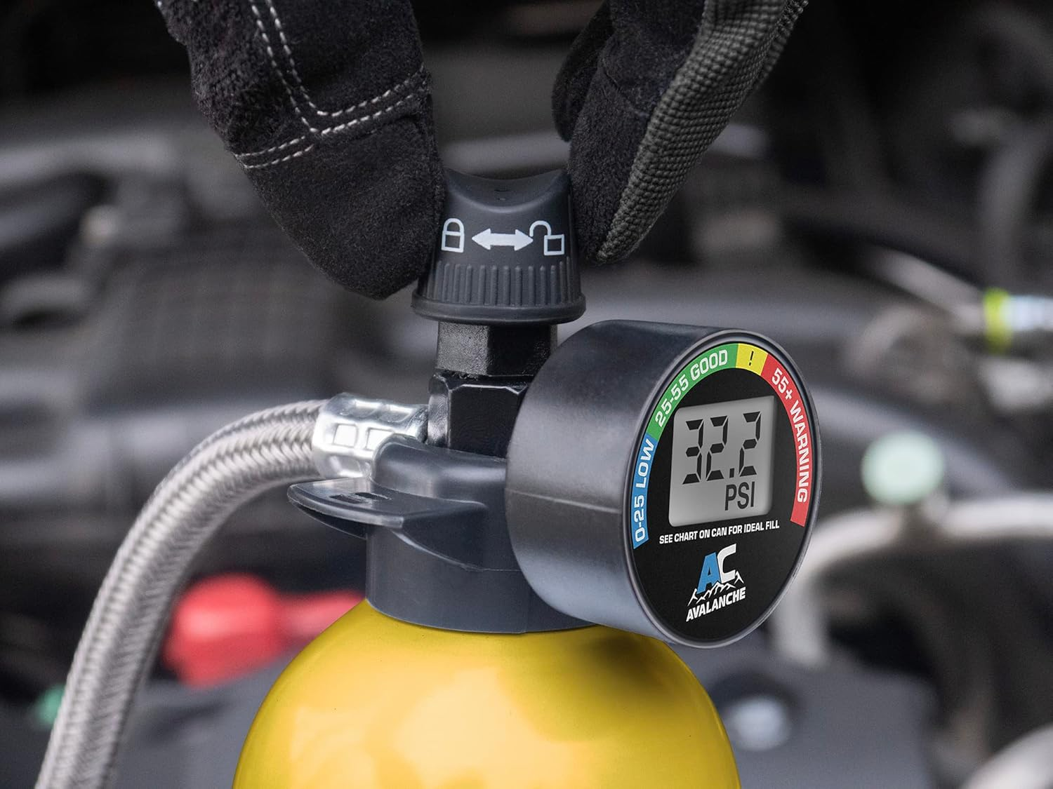 AC AVALANCHE Premium 18Oz R-134A A/C Recharge Kit with Pressure Gauge image number 6