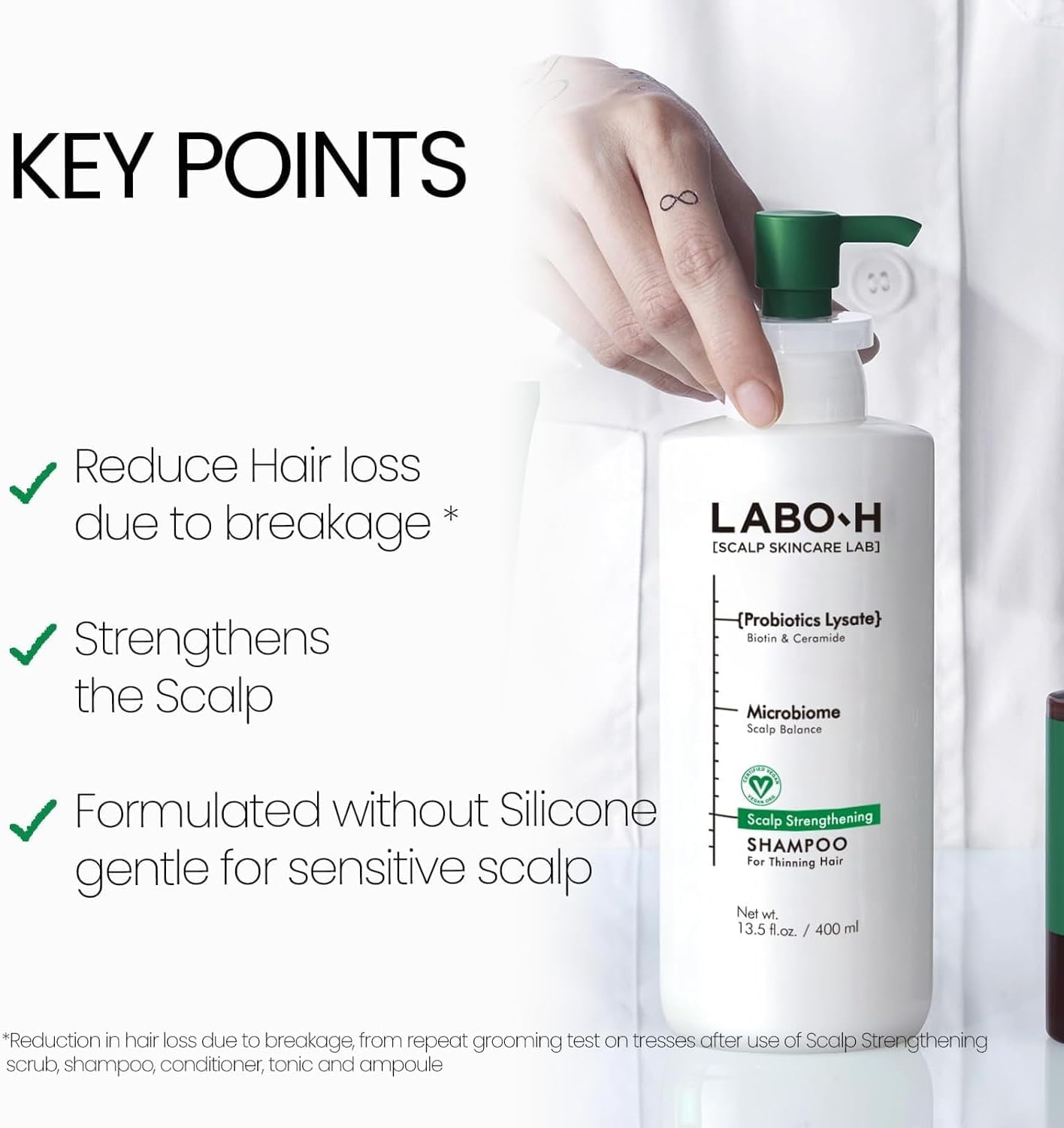 Scalp Strengthening Shampoo (400 Ml) and Scalp Strengthening Capsule Conditioner (220 Ml). K-Beauty Hair Growth & Anti-Loss Care Set for Labo-H image number 1