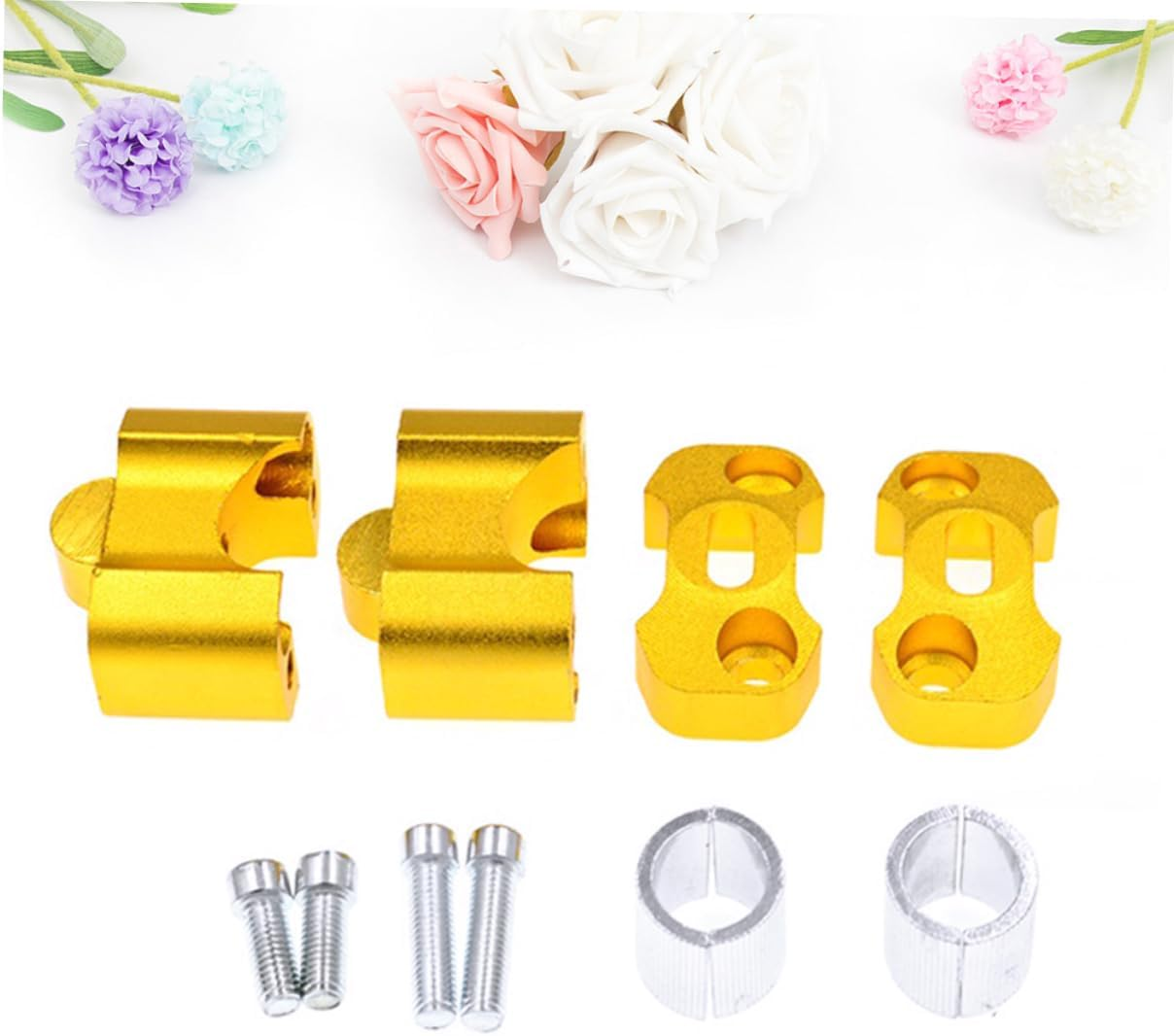 Parliky Aluminum Handlebar Riser Fat Bar Clamp Variable Handlebar Compression for Motorbike Accessories image number 3