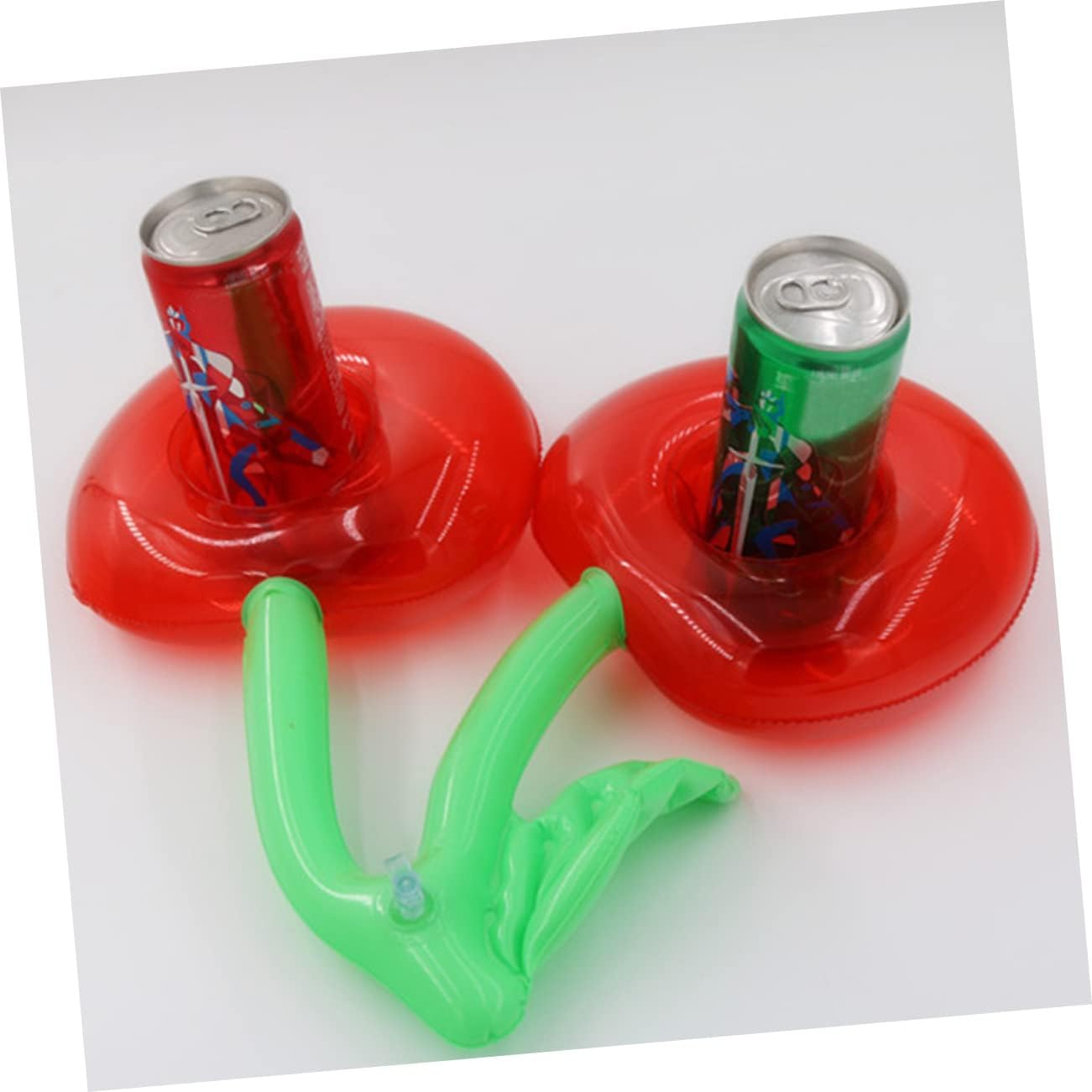 KICHOUSE Inflatable Cherry Drink Holder 2Pcs Floating Cup Holders for Pool Party Reusable Beach Pool Party Favor image number 5