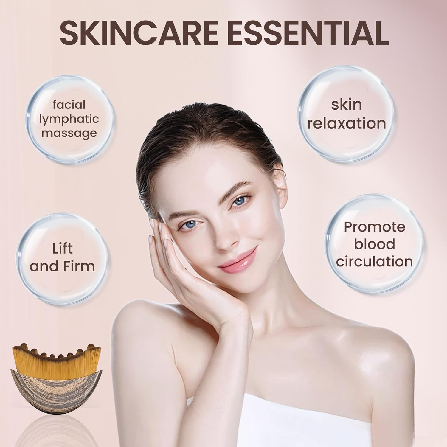 New Lymphatic Contour Face Brush for Sculpting, Lymphatic Drainage Massager for Face, Ergonomically Designed to Fit the Skin Precisely and Relieve Fatigue, Improves Skin Glow & Absorption (1 Pack) image number 5