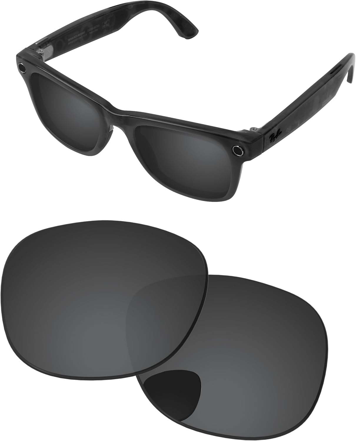 Replacement Lenses Compatible with Ray-Ban Meta RW4008 53Mm Sunglass - Chrome Silver, Standard image number 2