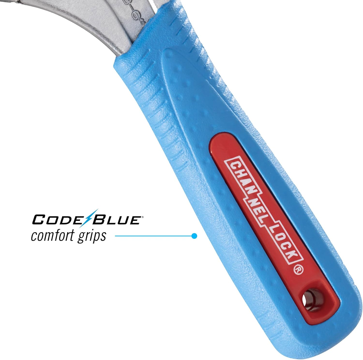 Channellock 6WCB Wideazz Adjustable Wrench with Code Blue Grips, over 1-3/8-Inch Opening 6-Inch Overall Length image number 3