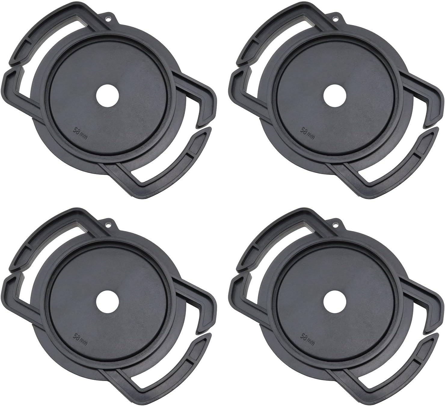 Haidong Camera Lens Cap Holder Cap Buckles Black Camera Lens Cap Cover Buckles for 67Mm 58Mm 52Mm Lens Cap Size-4Pcs image number 2