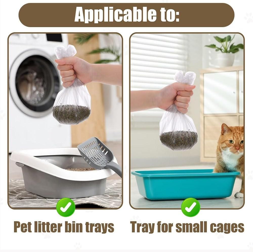 50 PCS Disposable Small Animal Cage Liners, Hamster Tray Liner,Rabbit Tray Film Liner,Clear Plastic Box Liner Guinea,Pig Cage Toilet Plastic Film(13.78 * 9.84 Inch) image number 6