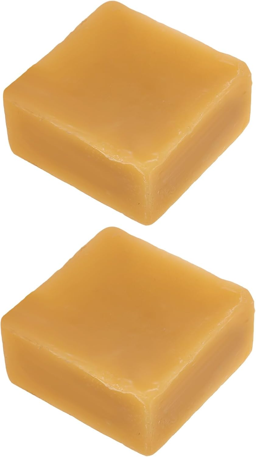 MERRYHAPY 2Pcs Natural Yellow Beeswax Furniture Care Bar Protective Wood Polish and Cleaner for Tables Chairs Cabinets Gentle Aroma Crack-Resistant Easy Maintenance with Natural Ingredients