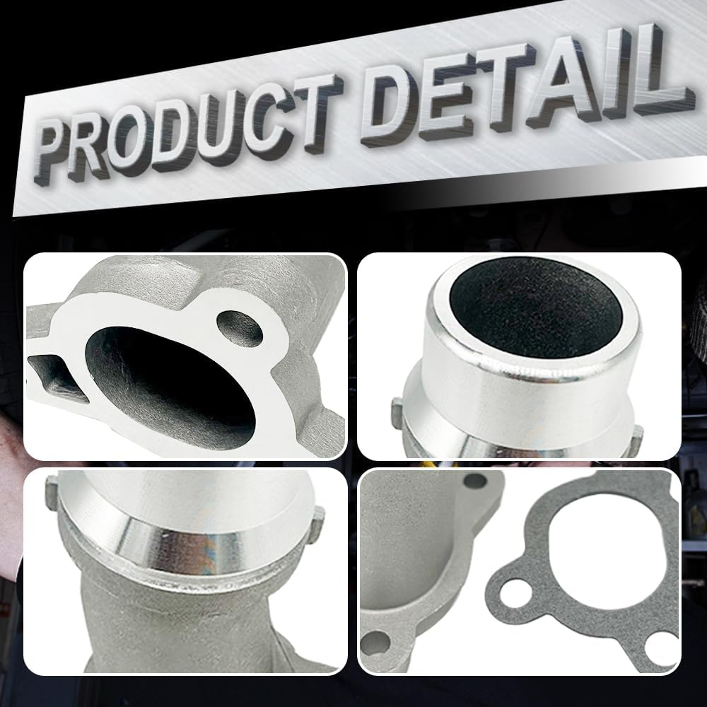 11118511205 Aluminum Engine Coolant Water Pipe Connector Compatible with BMW 1 2 3 4 5 6 7 Series X1 X2 X3 X4 X5 | Compatible with MINI F55 F56 2013-2019 | Replaces Plastic OE Coolant Flange image number 1