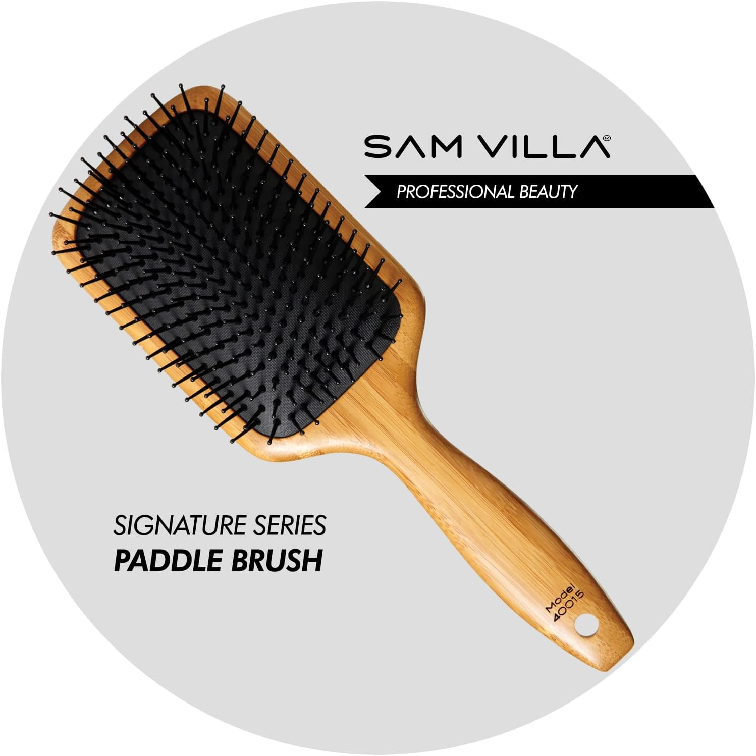 Sam Villa Signature Series Bamboo Paddle Brush, 4.4 Ounce image number 3