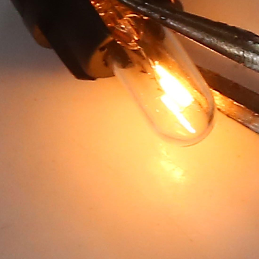 Uxcell 8Pcs 12V T5 Yellow Vehicle Car Interior Dashboard Instrument Panel Light Bulb image number 2